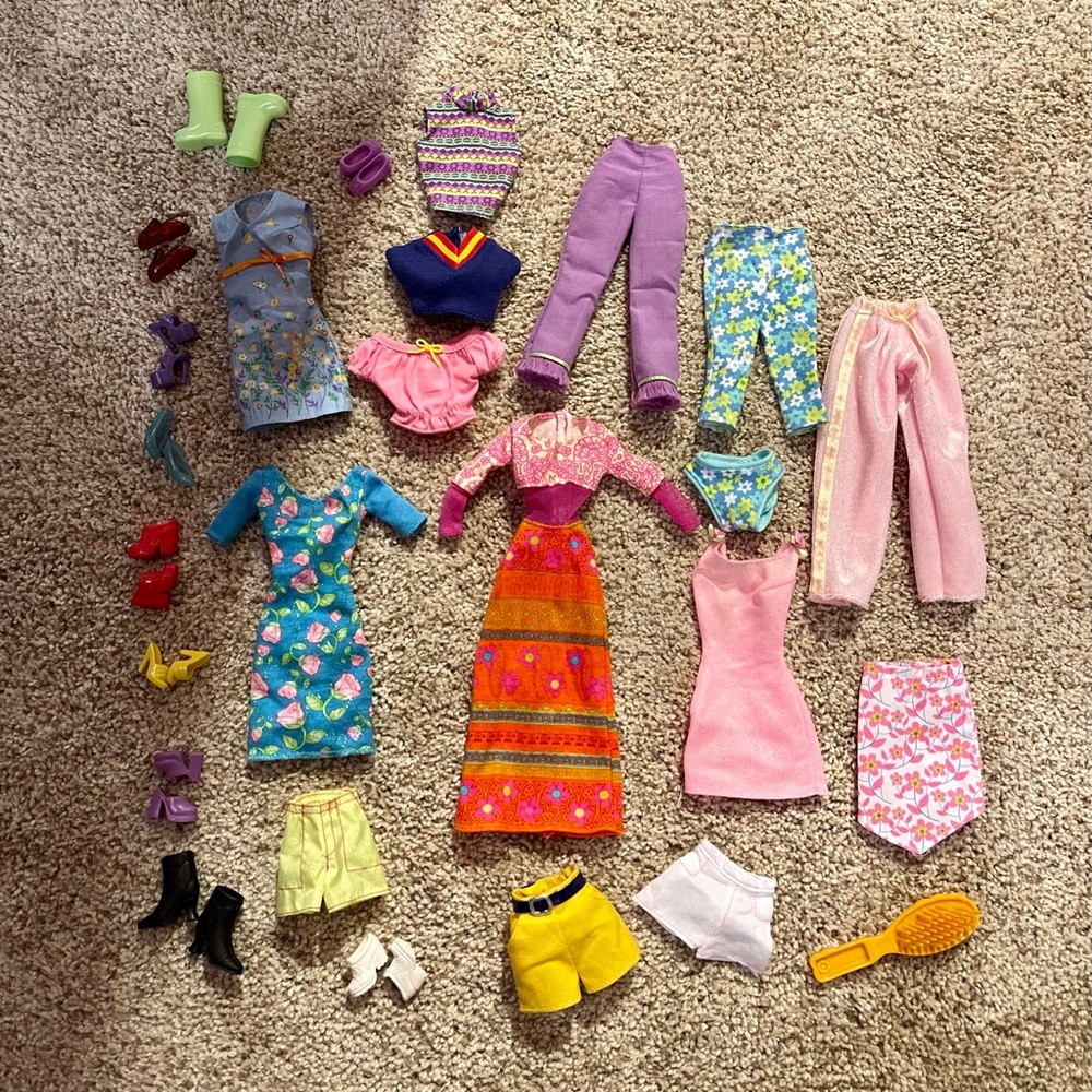 Barbie clothes and shoes